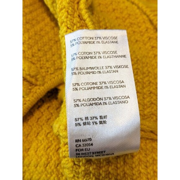 Free People Beach Playing Hard To Get Cropped Halter Sweater Women M Yellow Knit - Picture 8 of 9